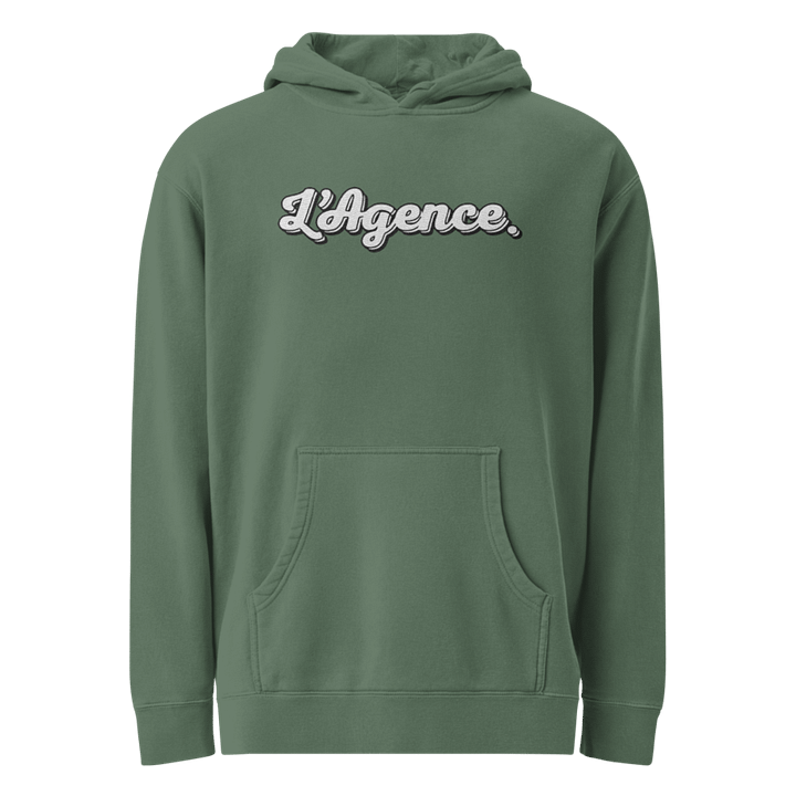 L'AGENCE EMBROIDERED HOODIE ALPINE GREEN product image (1)