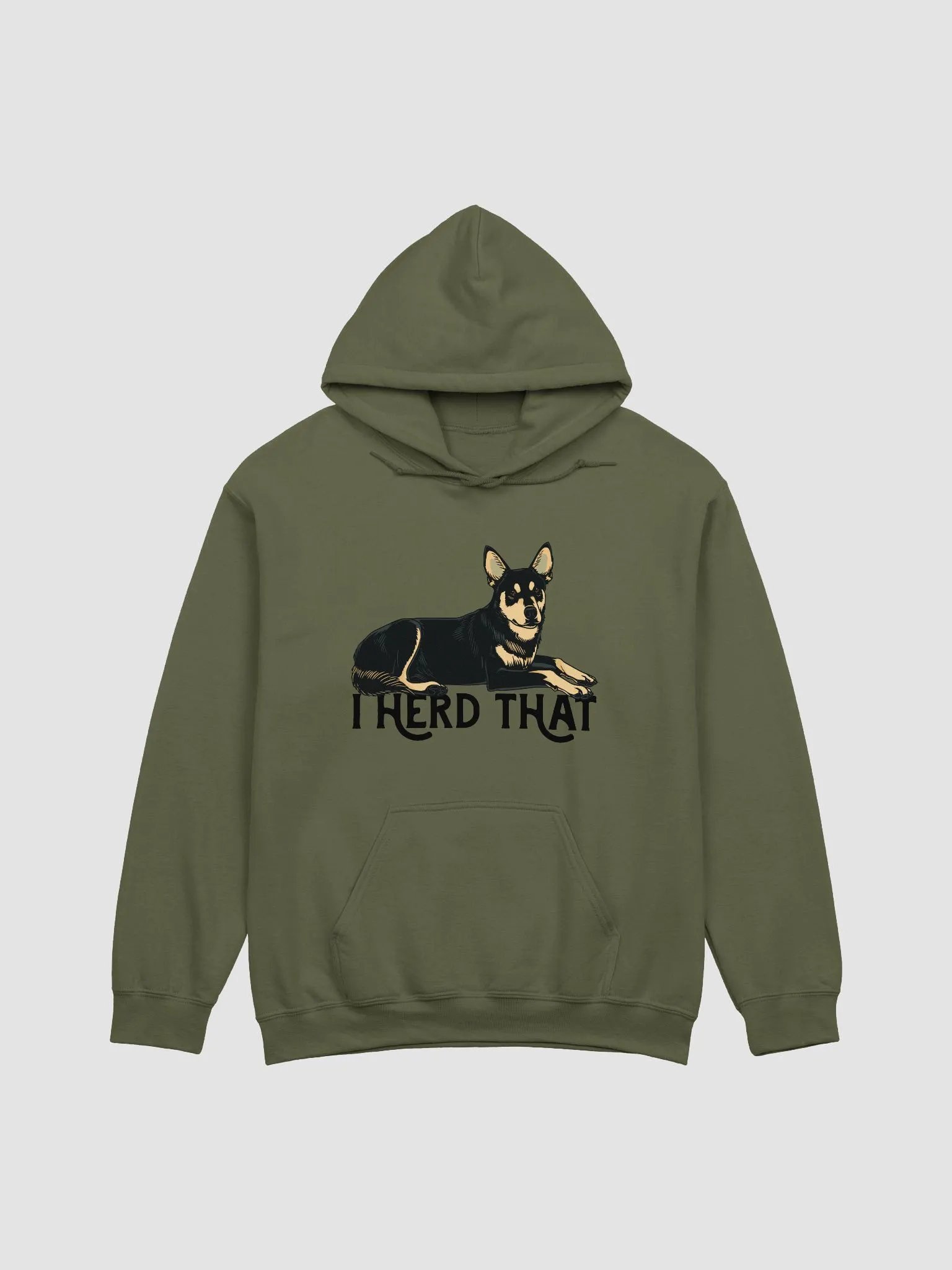 I Herd That Hooded Sweatshirt | Funny Australian Kelpie (Black) Hoodie for Herding Dog Owners product image (13)