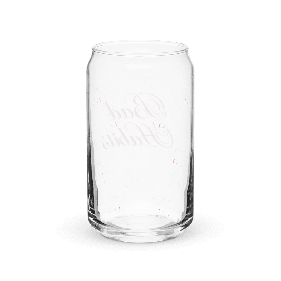 Bad Habits Girly Print Glass Can Cup With Or Without Lid product image (2)