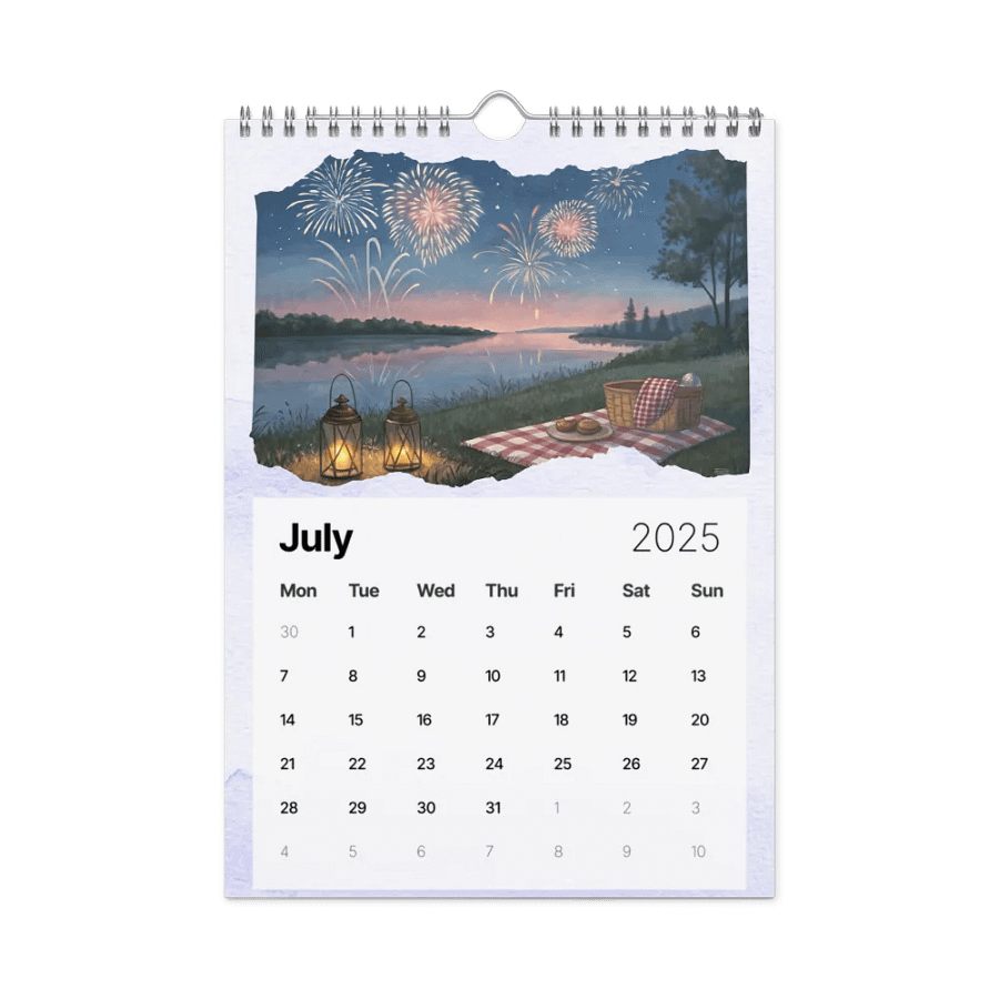 WATERCOLOR SEASONAL SCENES WALL CALENDAR 2025 product image (7)