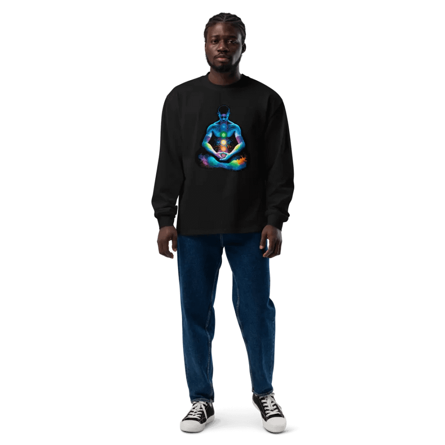 [Meditation] - Unisex Premium Heavyweight Long Sleeve Shirt product image (13)