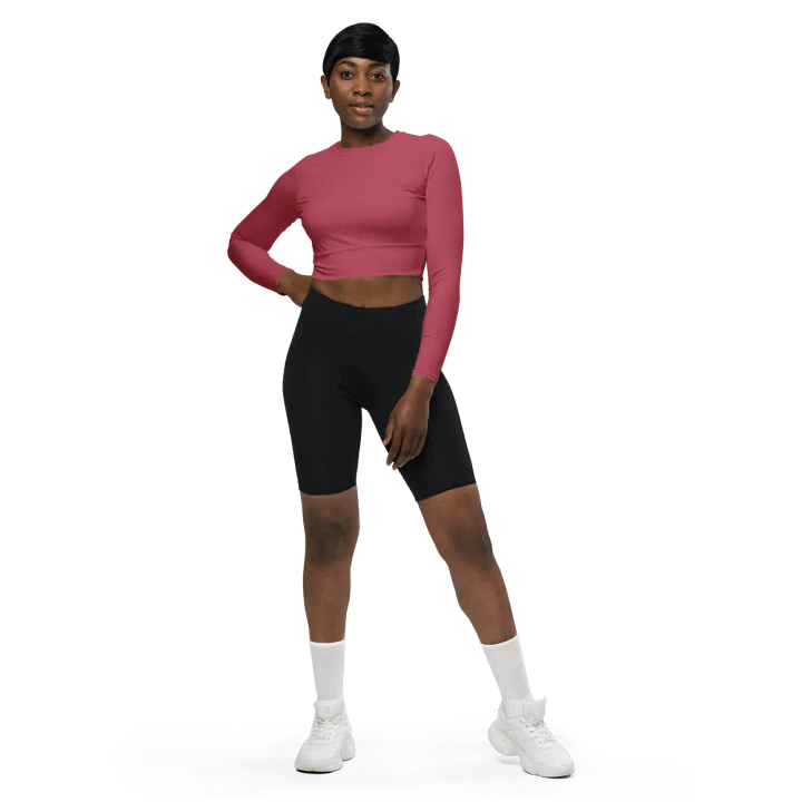Iconic All-Over Print Recycled Long Sleeve Crop Top product image (1)