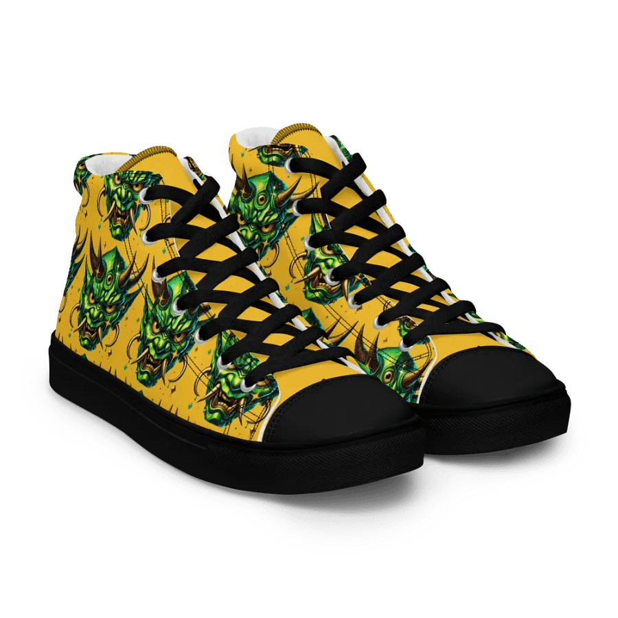Mythical Green Oni High Top Canvas Shoes product image (12)