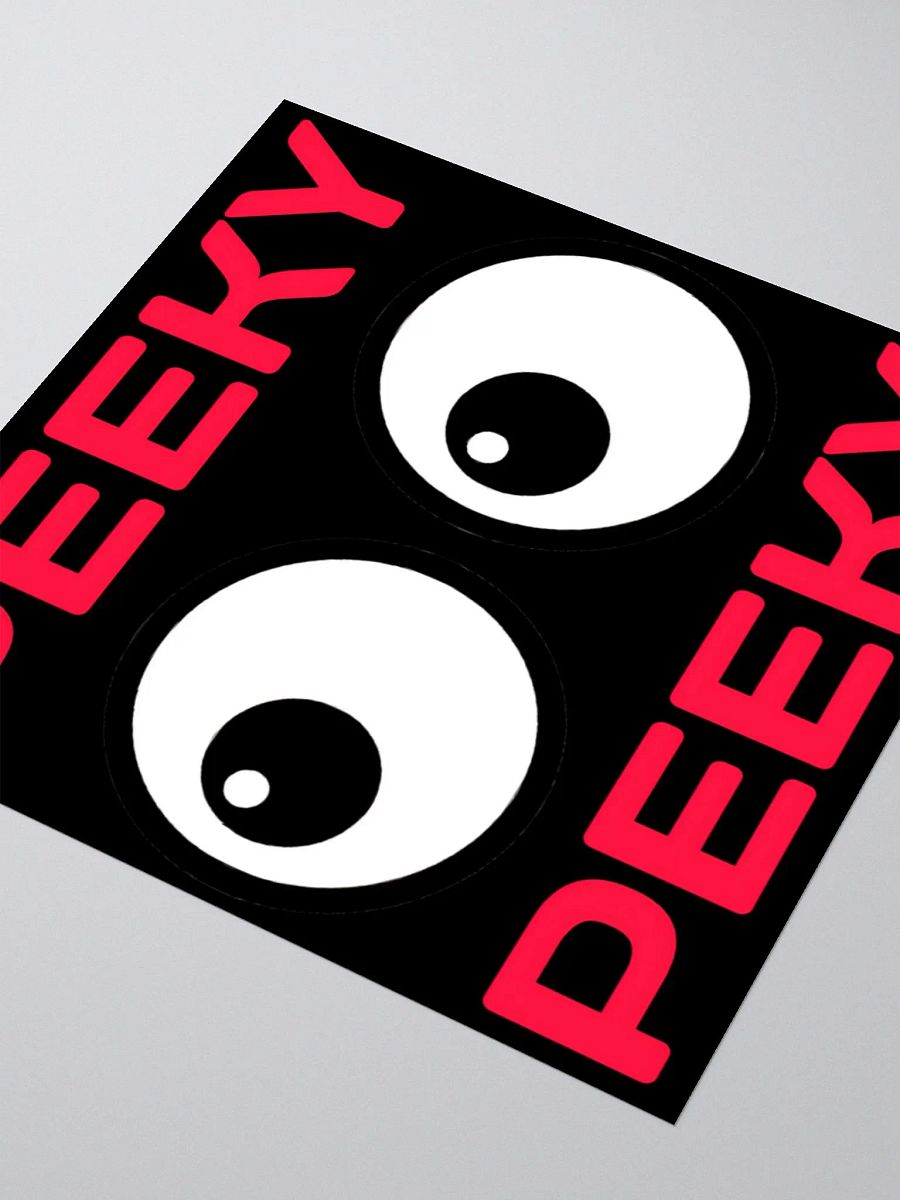 Peeky Peeky - Black 'Kiss Cut Sticker' product image (3)