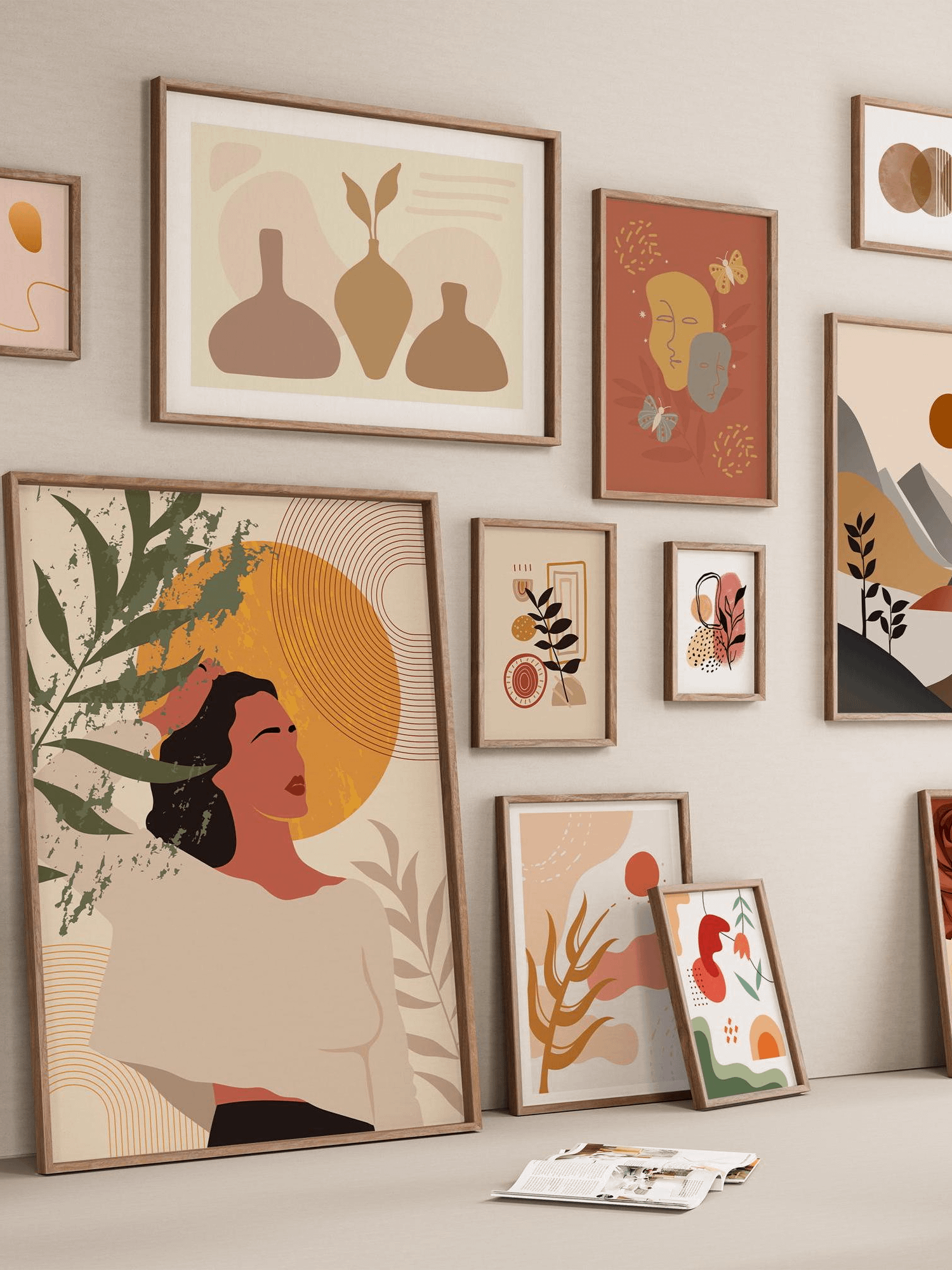 Boho Wall Collage Mega Bundle, Set of 1250 Digital Download product image (2)