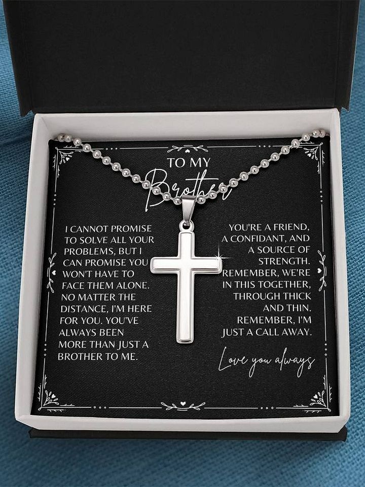 Brother Cross Necklace - More Than Just A Brother To Me product image (1)