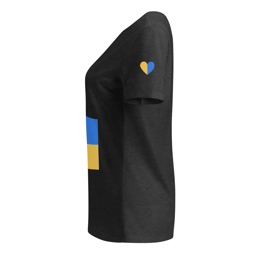 Ukrainian Flag Inspired Relaxed V-Neck T-Shirt product image (29)