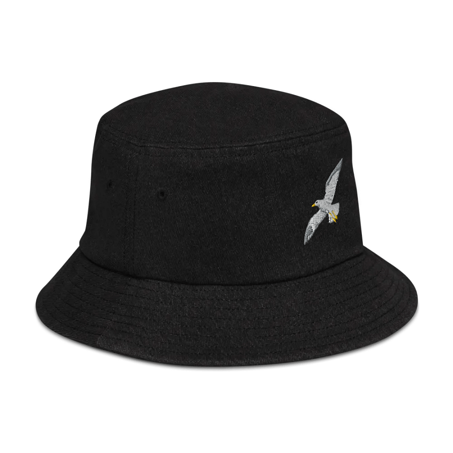 Seagull Flight of Freedom Embroidered Denim Bucket Hat product image (6)