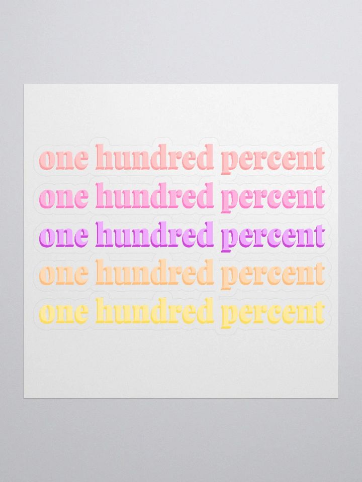 One Hundred Percent Sticker - Multi product image (1)