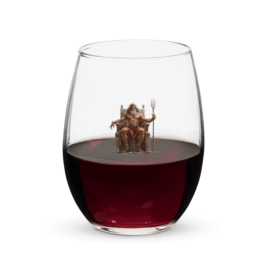 Poseidon - The God of the Oceans Stemless Water / Wine Glass product image (5)