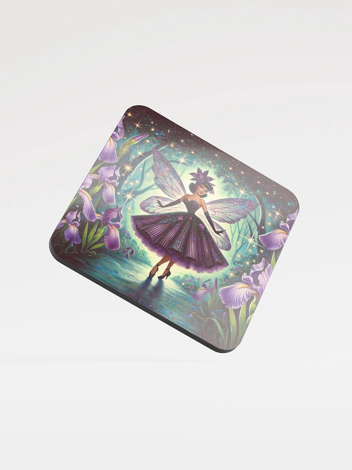 Enchanted Purple Iris Fairy Cork Coaster Set product image (1)