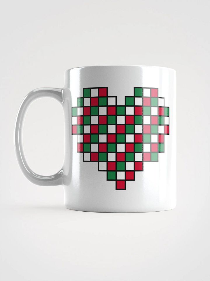 Candy Cane Heart White Glossy Mug product image (1)