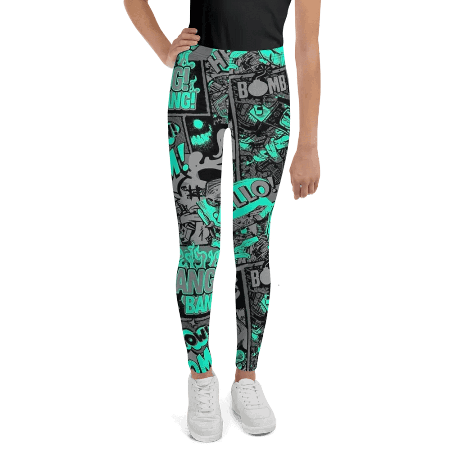 Kids Leggings – Boom Bang Baff Print for Energetic & Fun Style product image (1)