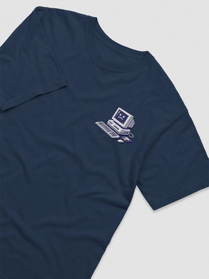 Sad Computer Embroidered T-Shirt product image (1)