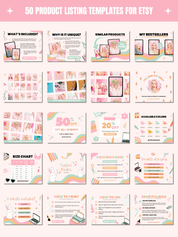 Whimsical MRR/PLR Branding Kit for Etsy product image (4)