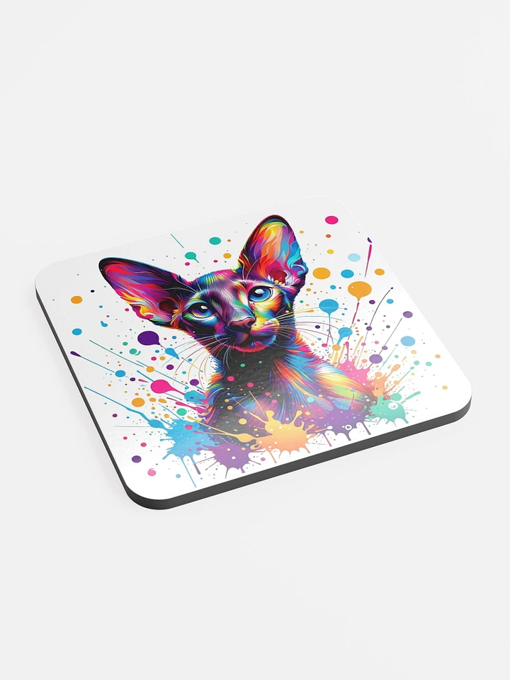 Glossed Cork Coaster: Oriental Shorthair product image (2)