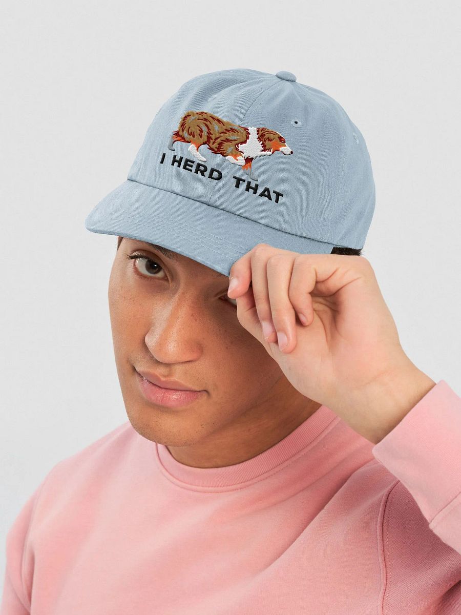I Herd That Classic Dad Hat(Embroidered) of an Australian Shepherd(Red Merle) product image (18)