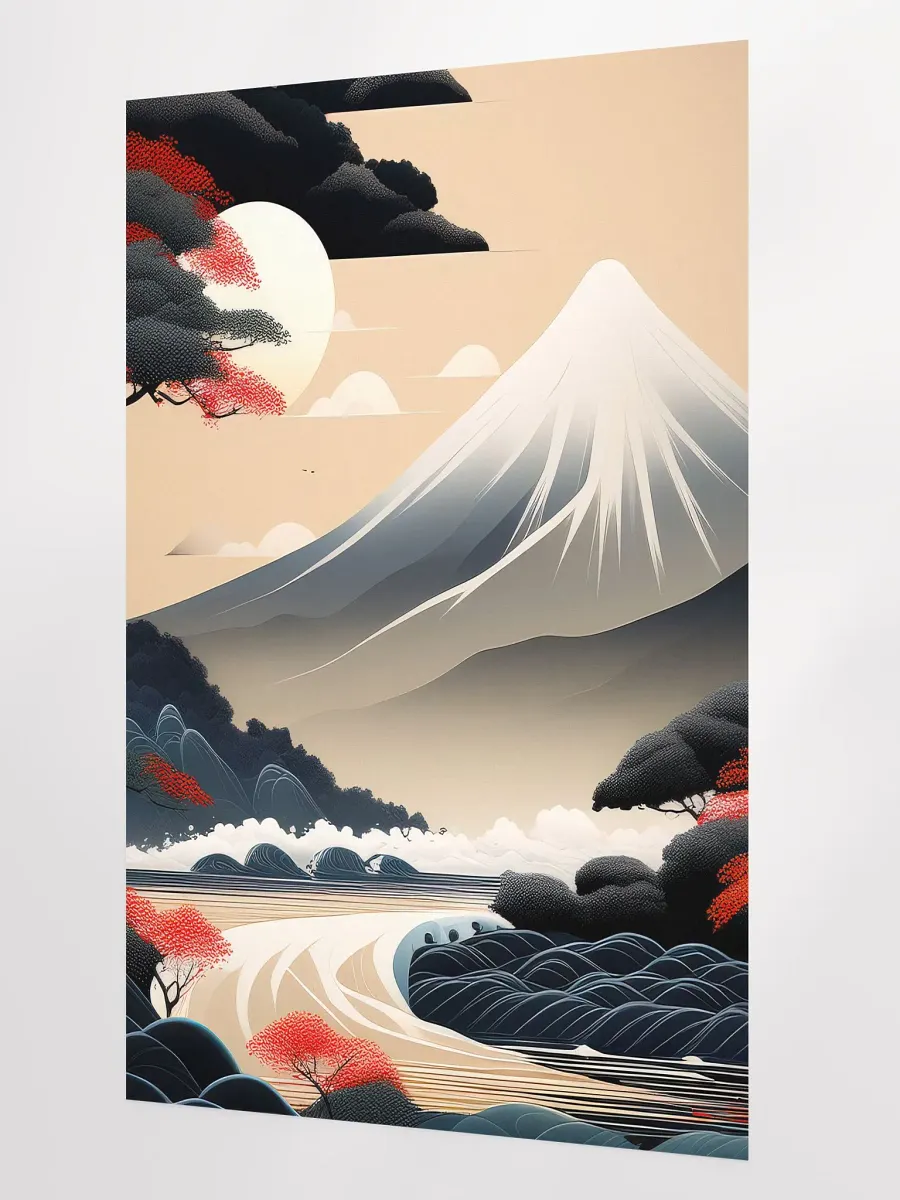 Japandi Art Mountain Landscape Poster - Large 24x36 Inches product image (2)