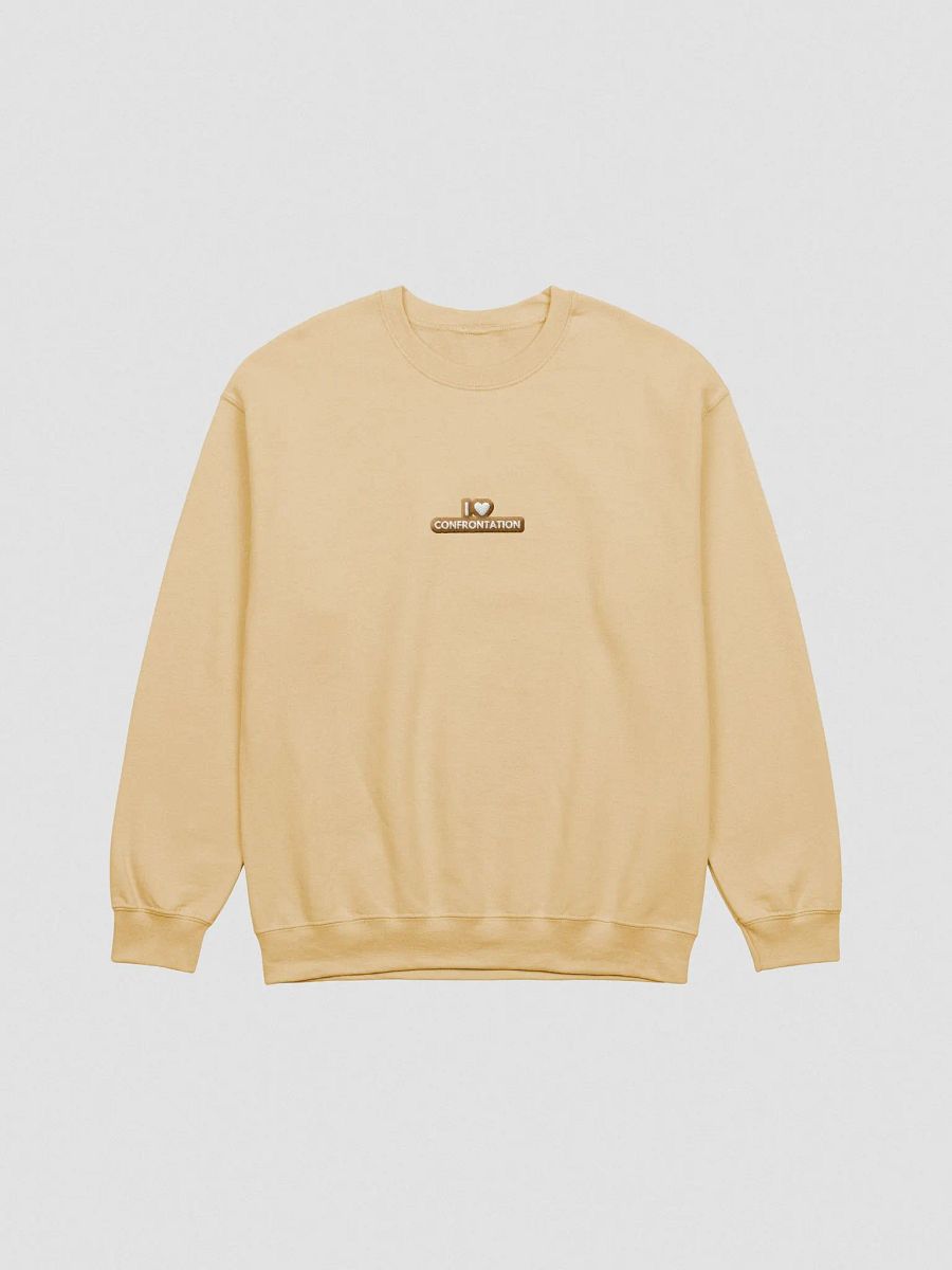 I <3 Confrontation embroidered crewneck (brown + white design) product image (5)
