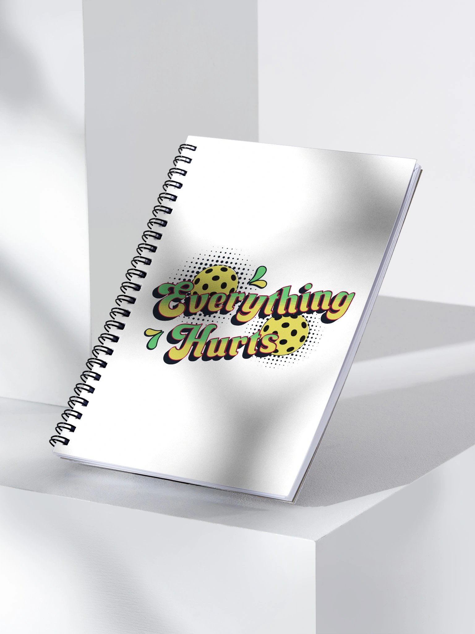 Everything Hurts Pickleball Vibrant Pain Spiral Notebook product image (3)