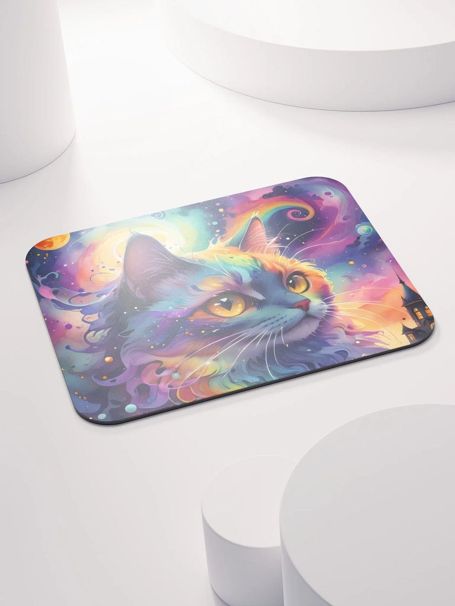Psychedelic Cat Dreams Mouse Pad product image (5)