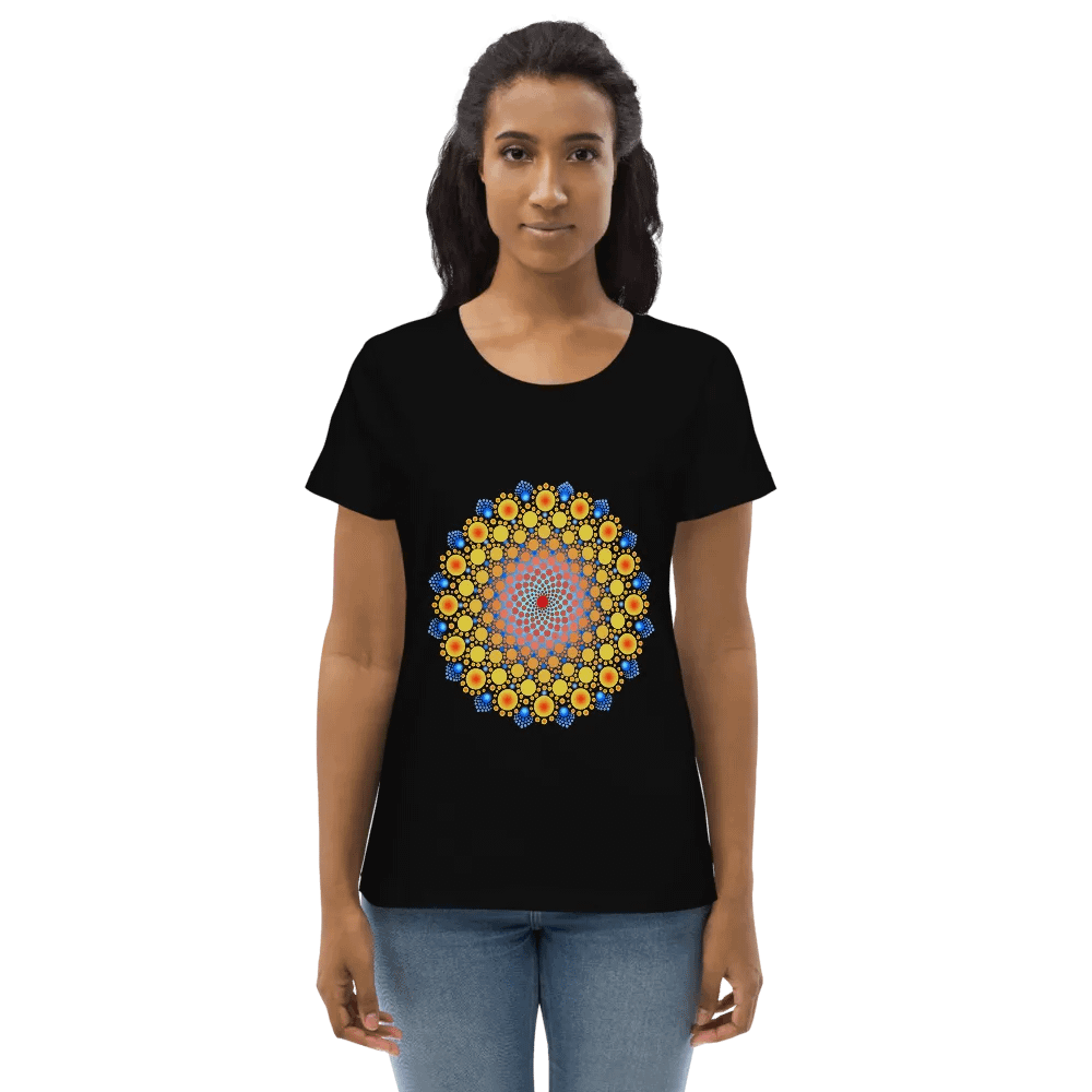 Orange Sunflower Mandala Eco T-Shirt product image (1)