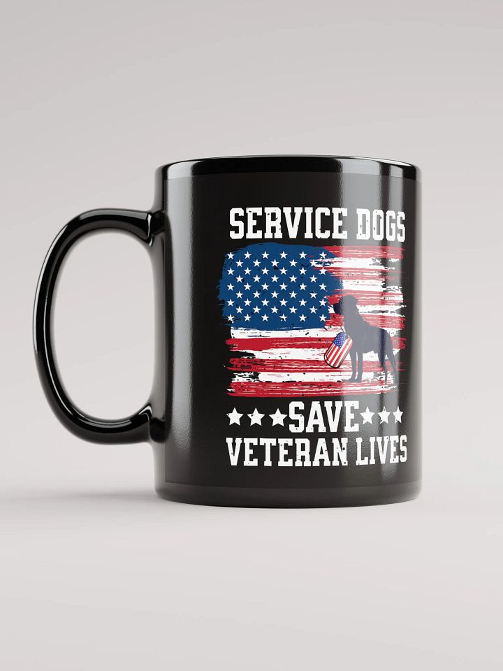 Service Dogs Save Veteran Lives - Black Mug product image (2)