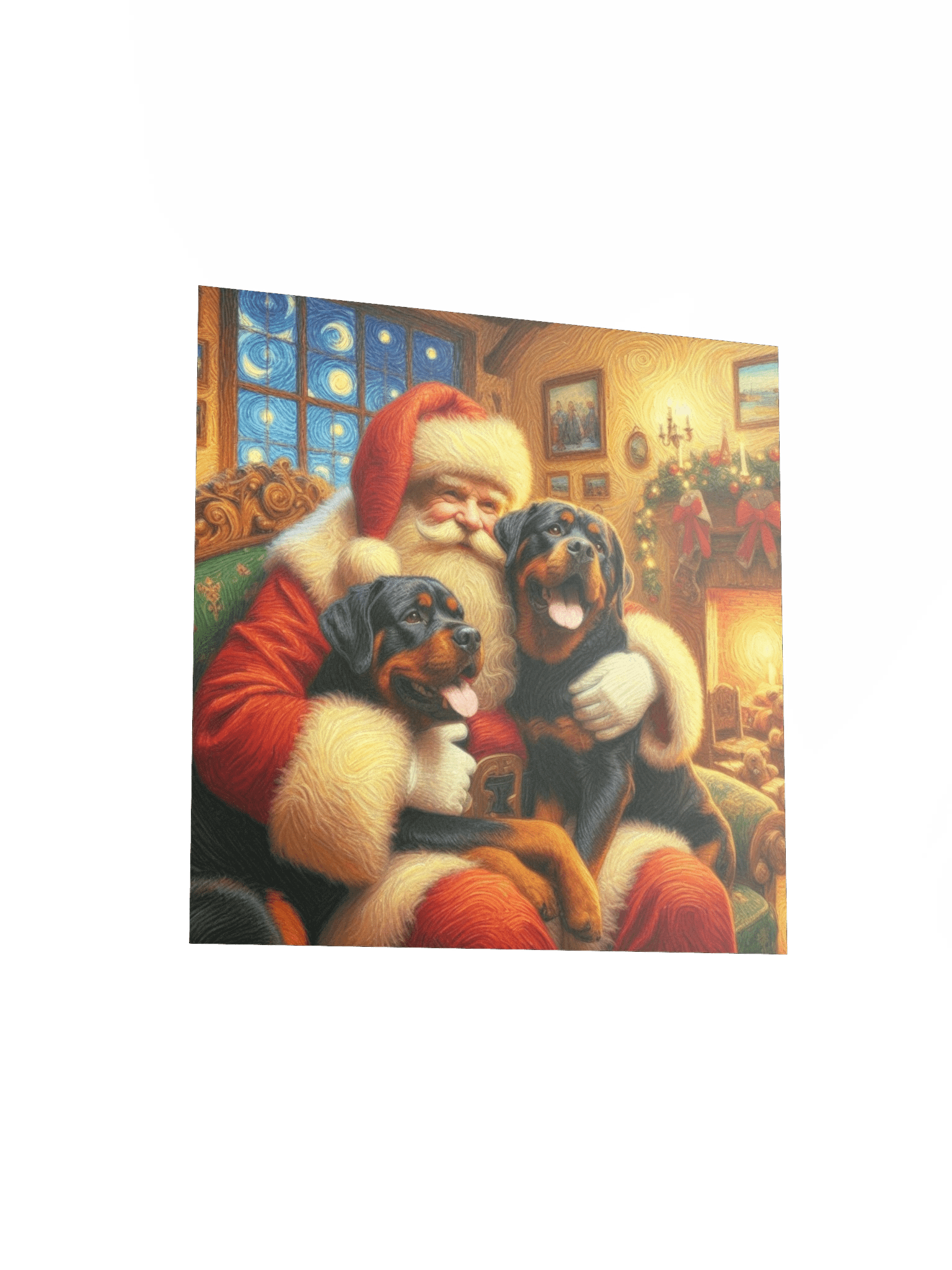 Rottweiler Santa Paws Festive Matte Poster product image (11)