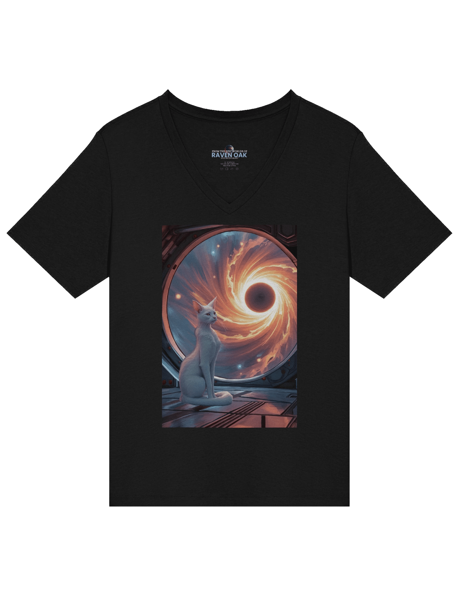 Dark Blackest Light V-Neck T-shirt product image (20)