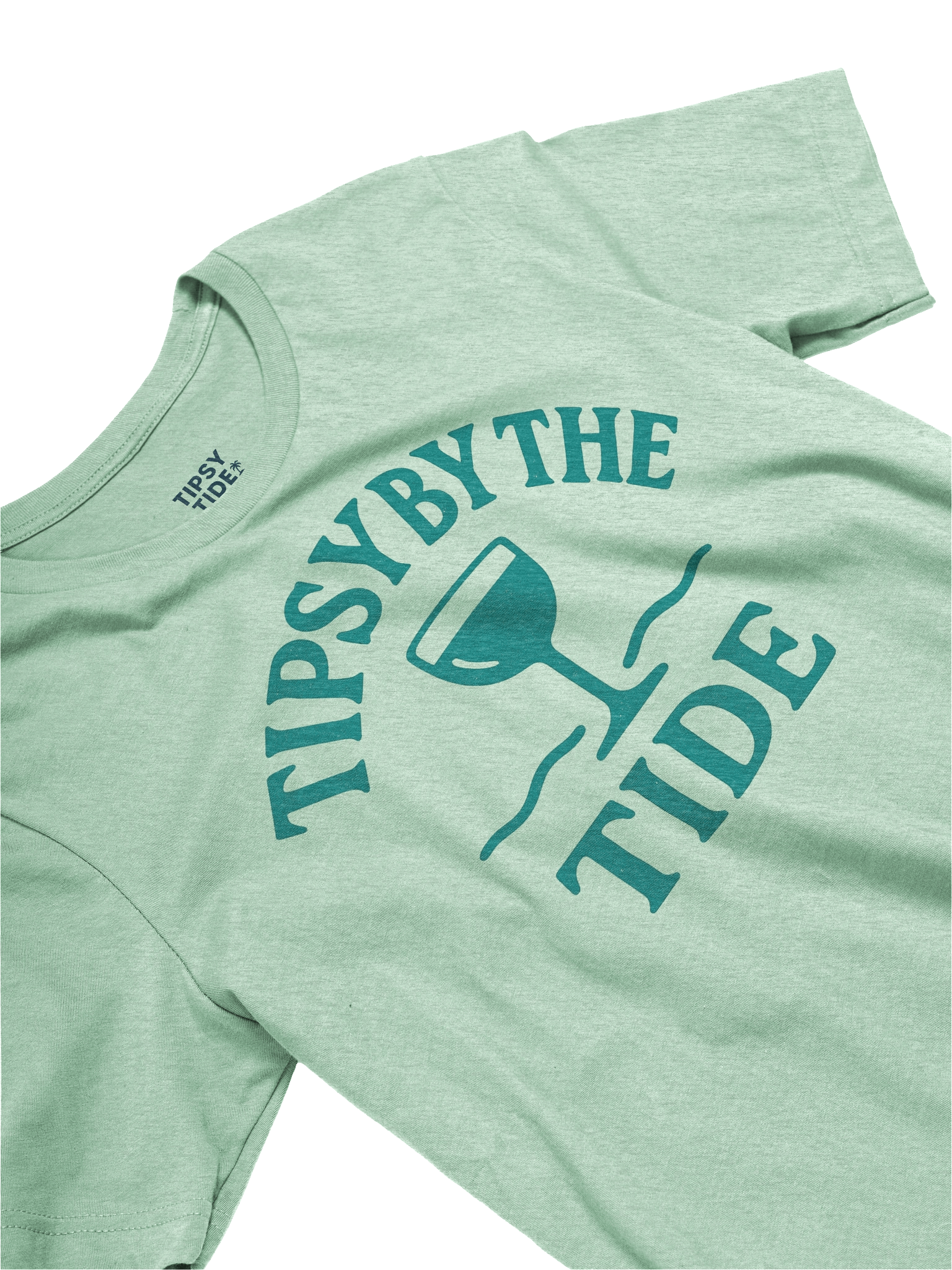 Tipsy by the Tide Wine Glass T-Shirt product image (9)