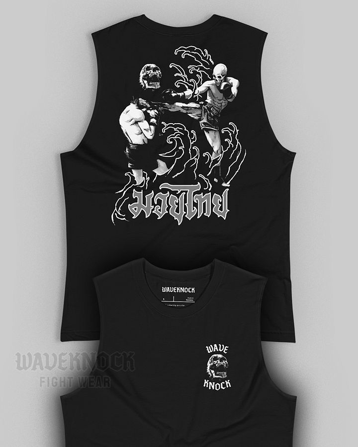 Muay Thai Superbon Muscle Shirt | Black product image (1)