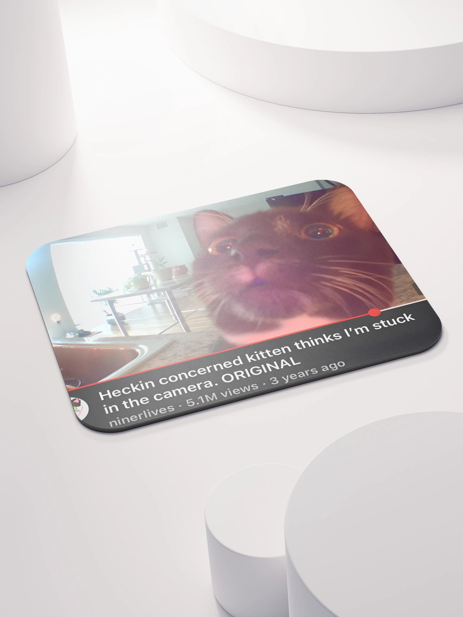 Zahra - Heckin' Concerned Kitten Mousepad product image (4)