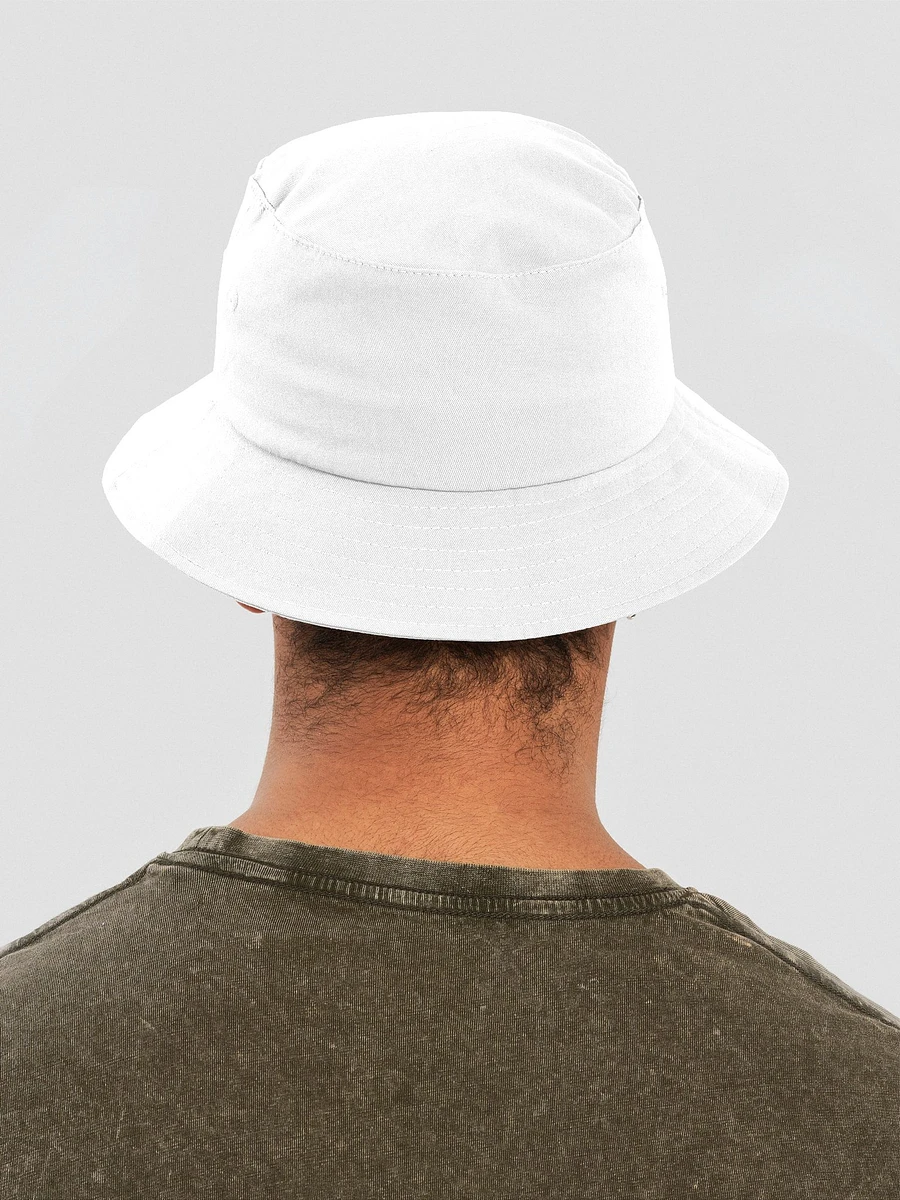 I make podcasts Flexfit Bucket Hat – White product image (5)