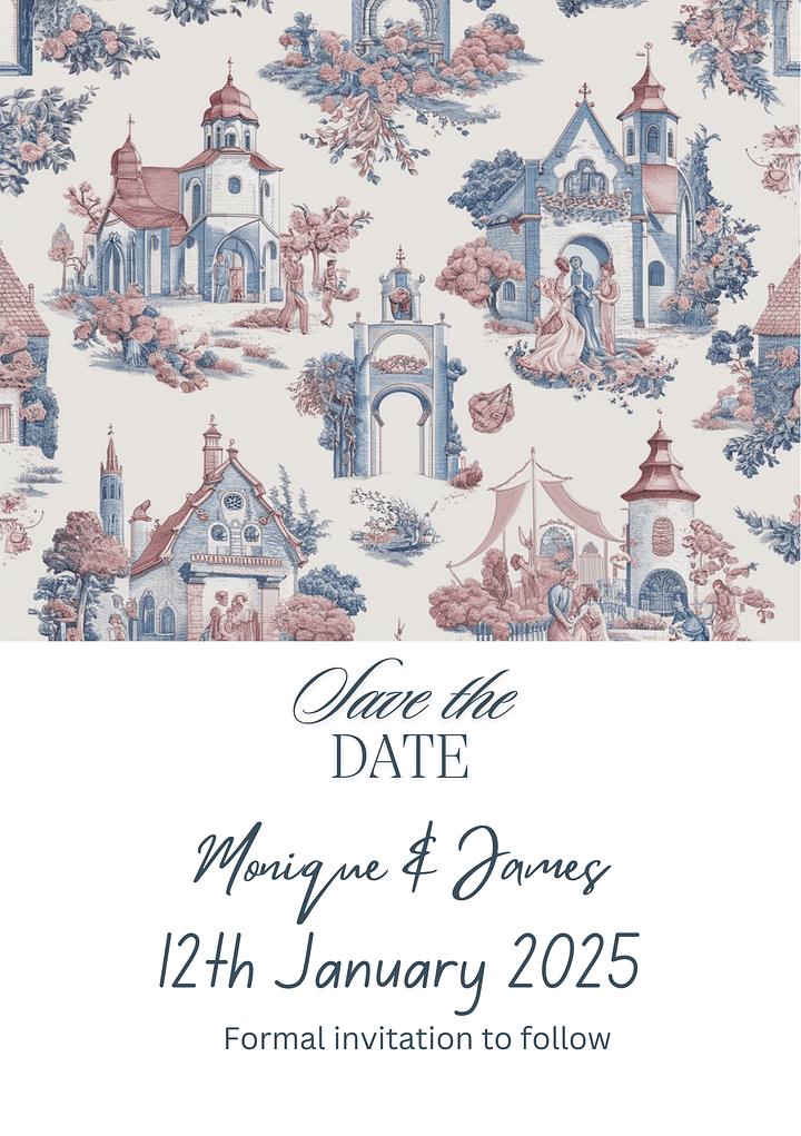 Toile Save the Date Cards product image (1)