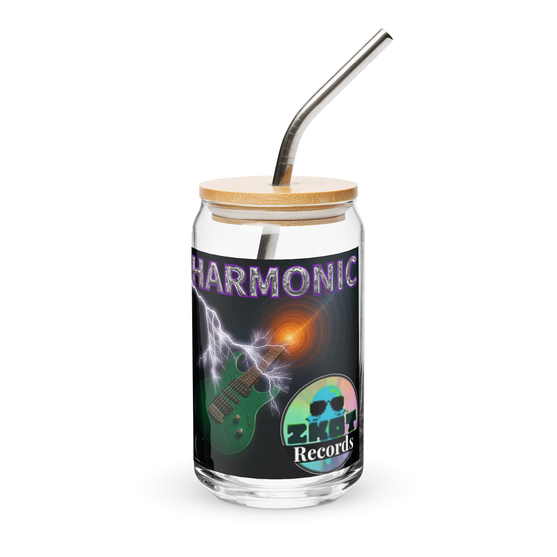 Harmonic Album Cover Can Shaped Glass + Lid & Straw - Show your Support - Drinkware product image (1)