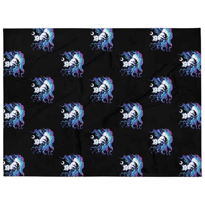 Mystical Moon Fox Throw Blanket product image (1)