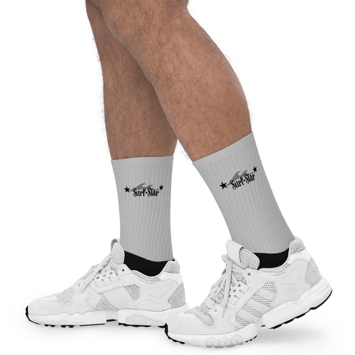 Surf star logo, gray socks product image (2)