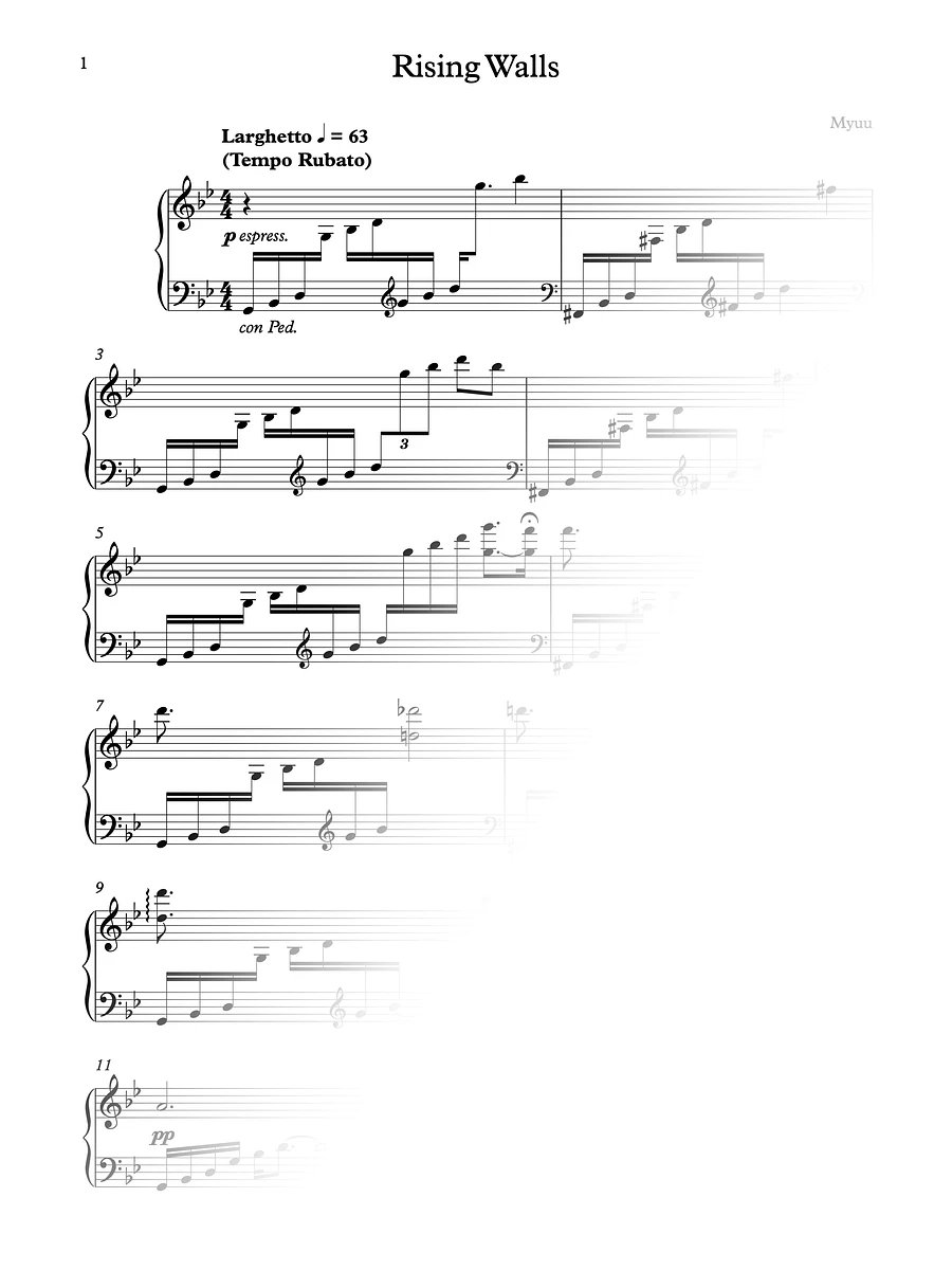 Sheet Music - Rising Walls product image (1)