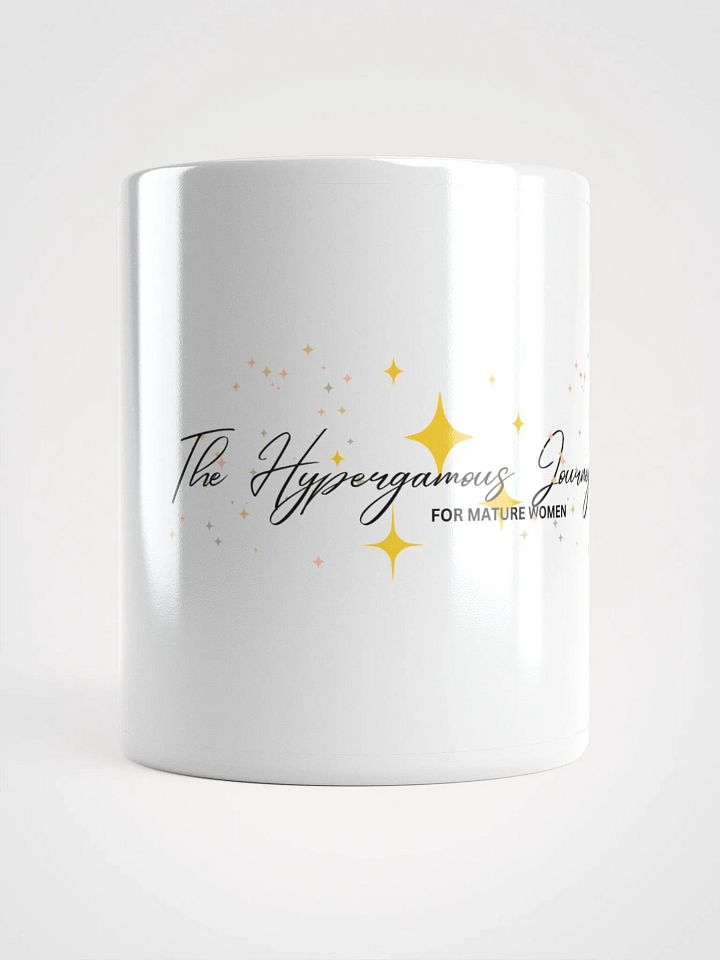 The Hypergamous Journey Gold Stars White Glossy Mug product image (1)