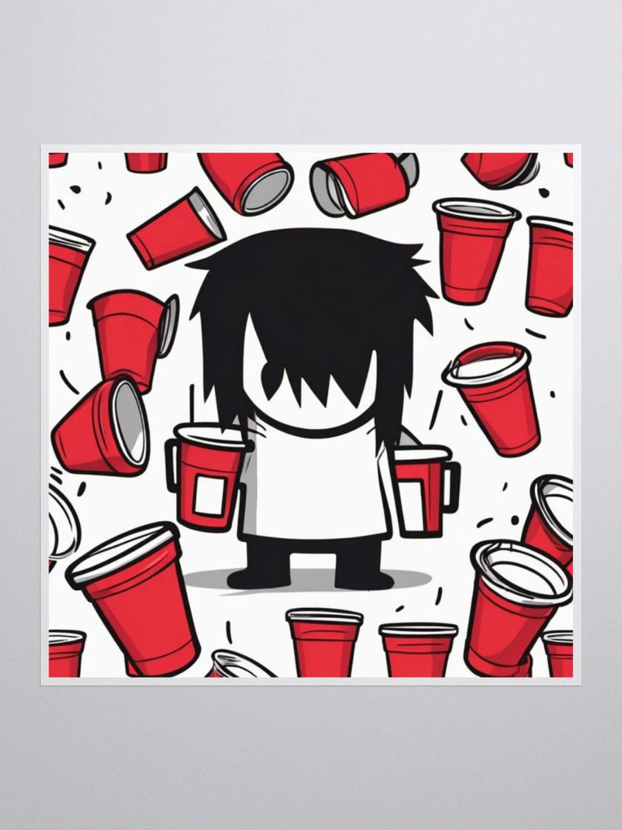 Party Cup Cartoon Kiss Cut Stickers product image (4)
