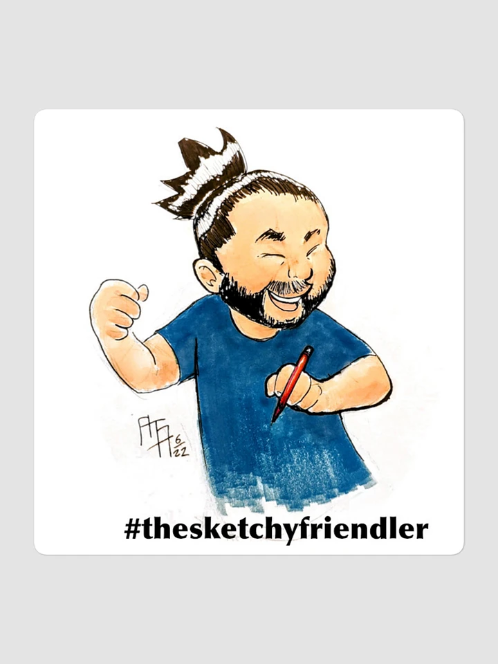 Sketchy Friendler Square Sticker product image (1)