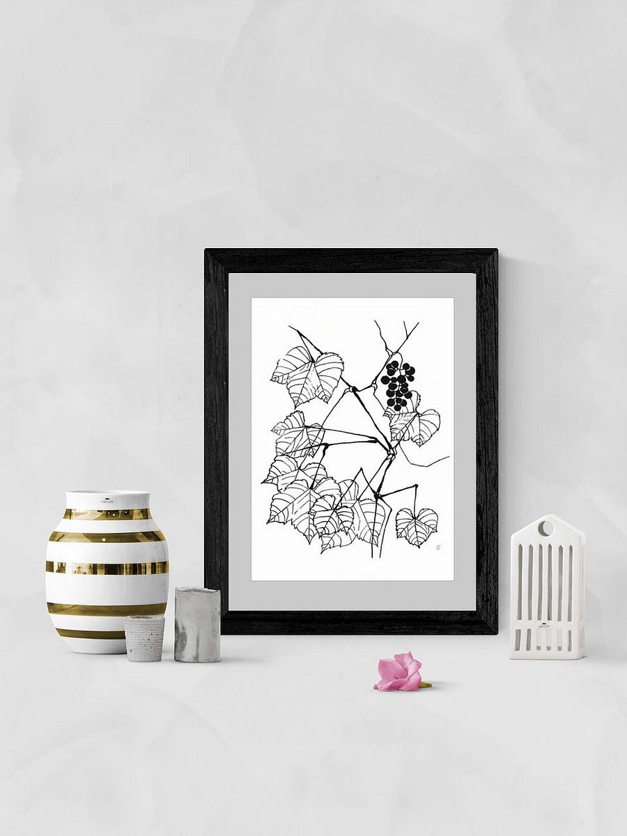 Enchanting Botanical Illustration Poster - Fine Grape Leaves product image (7)
