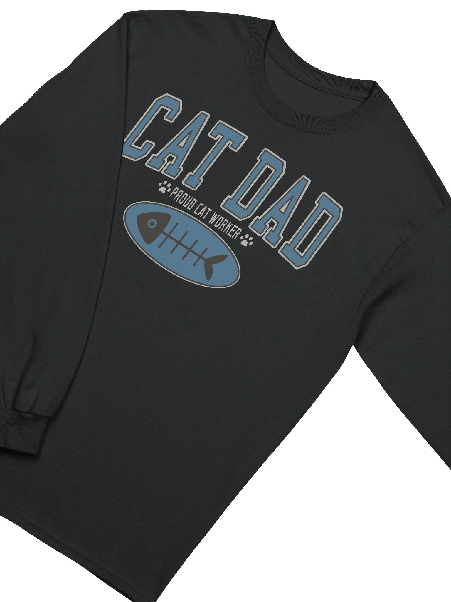 Cat Dad (Proud Cat Worker) 2 - Unisex Adult Long Sleeve T-shirt product image (3)
