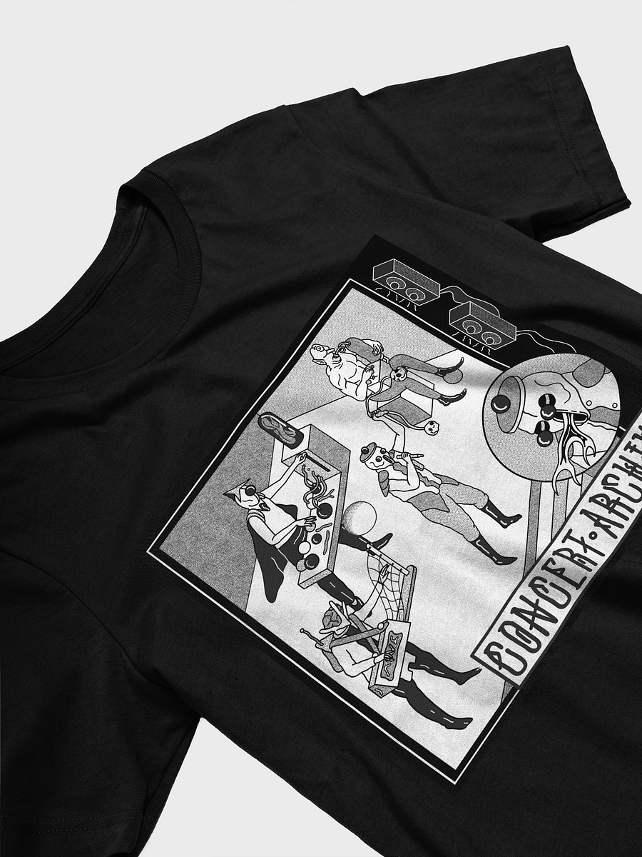 Psychedelic Alien Band Unisex T-Shirt (Logo on Back) product image (3)