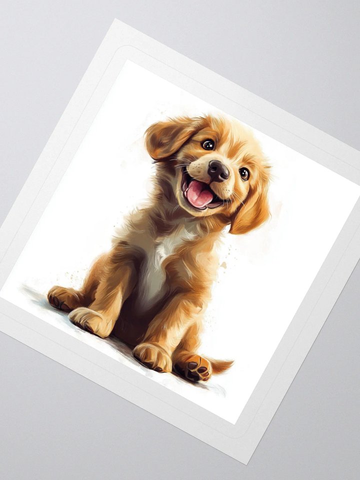 Playful Puppy Kiss Cut Stickers product image (5)