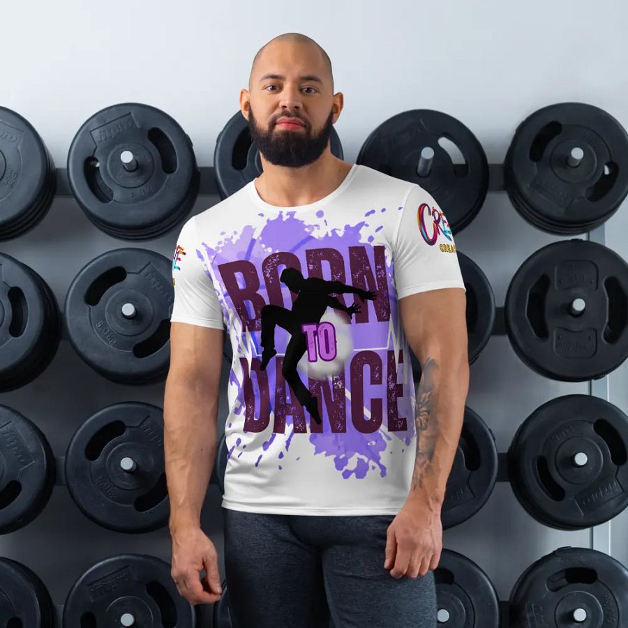 Born to Dance His Silhouette Huge Print Athletic Tee product image (7)