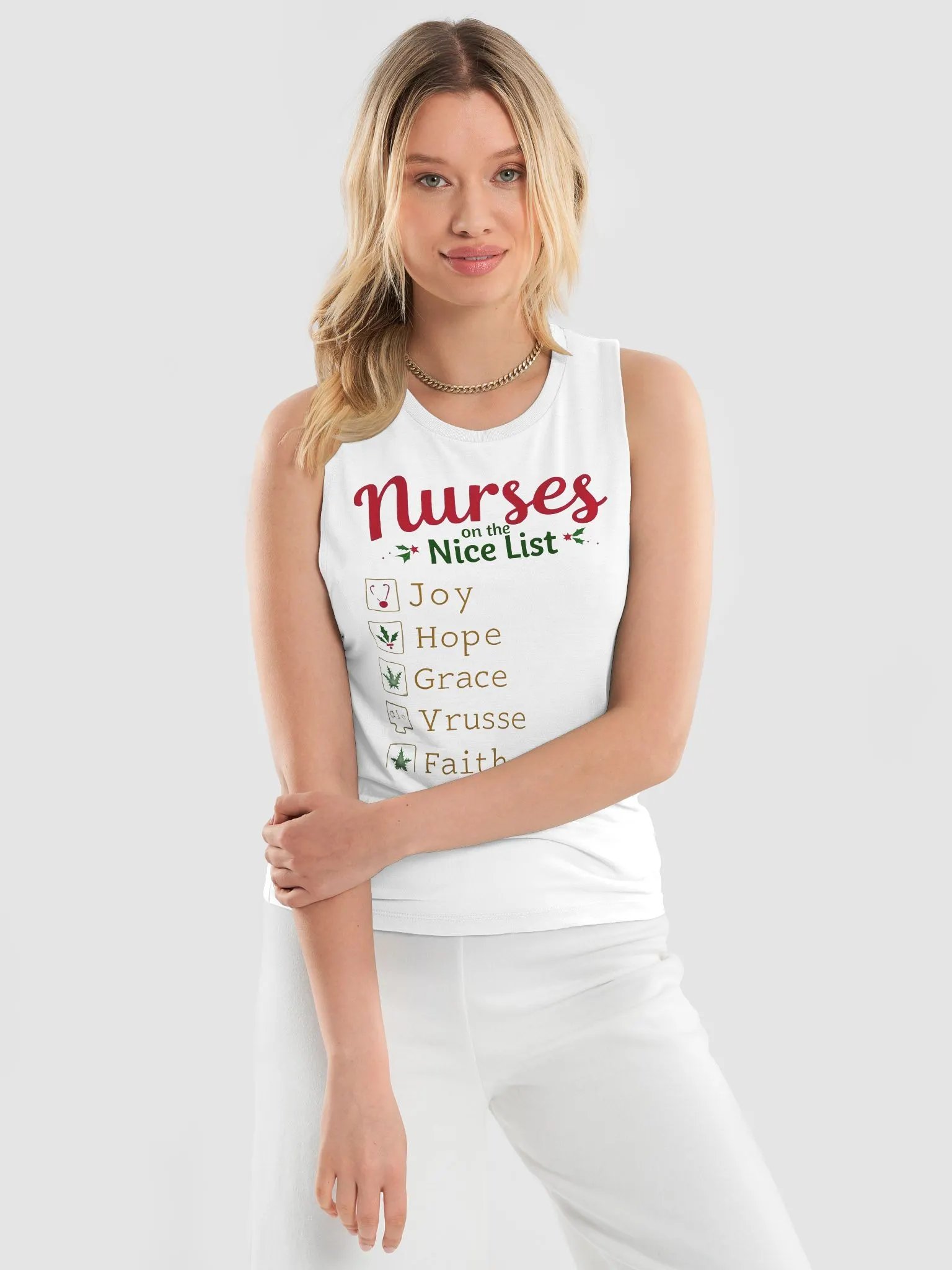 Festive Nurses on the Nice List Tank product image (6)
