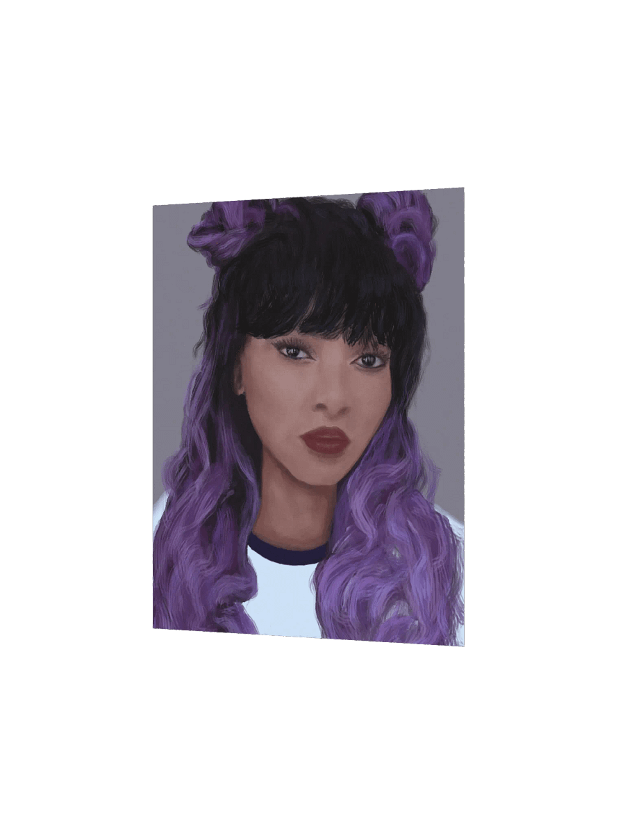 Vibrant Violet Locks Matte Paper Poster product image (8)