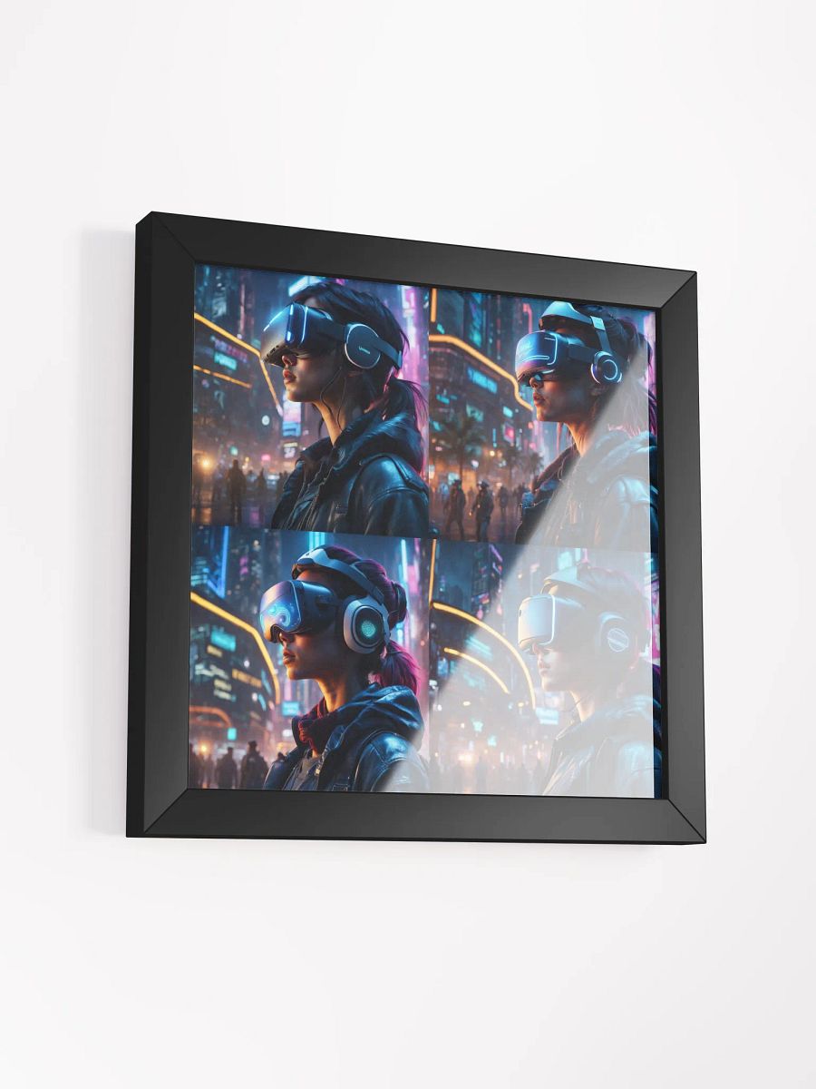Virtual Realms: Cyberpunk VR Experience Poster product image (12)