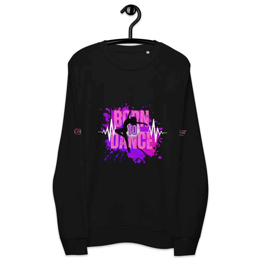 BORN TO DANCE Her Silhouette Unisex Organic Sweatshirt product image (6)